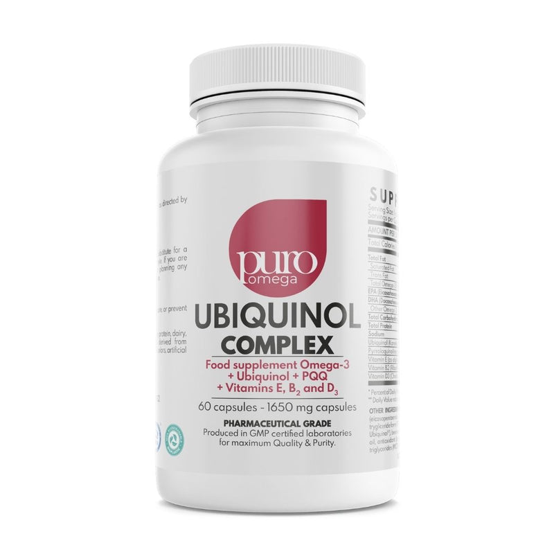 PuroOmega Complex - UBIQUINOL COMPLEX - NEW - power booster for the heart and muscles*, 60 capsules, FREE SHIPPING