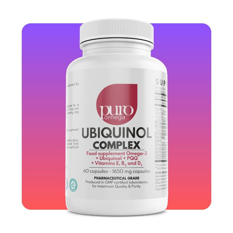 PuroOmega Complex - UBIQUINOL COMPLEX - NEW - power booster for the heart and muscles*, 60 capsules, FREE SHIPPING