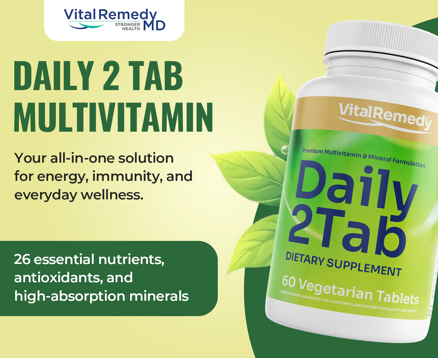 Daily2Tab Multivitamin & Essential Minerals