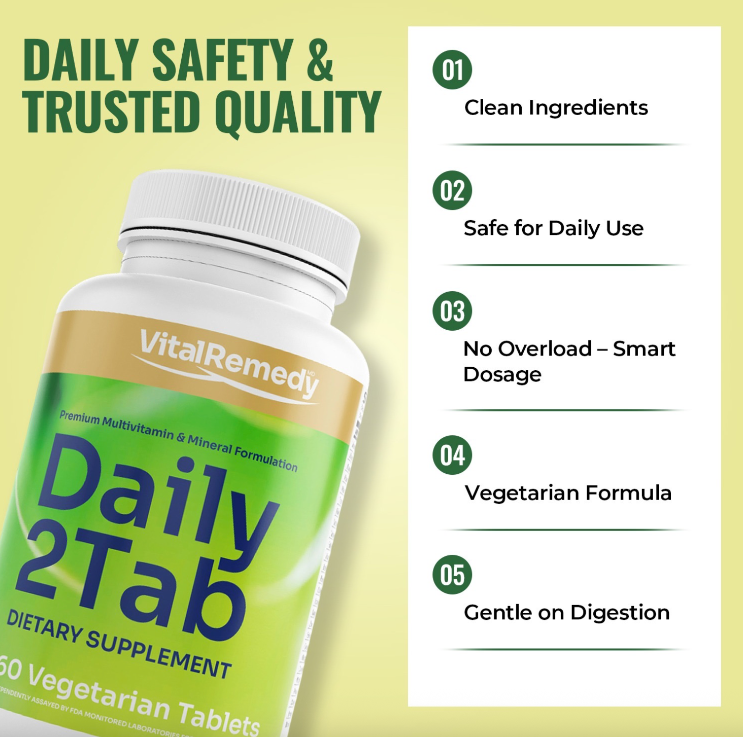 Daily2Tab Multivitamin & Essential Minerals