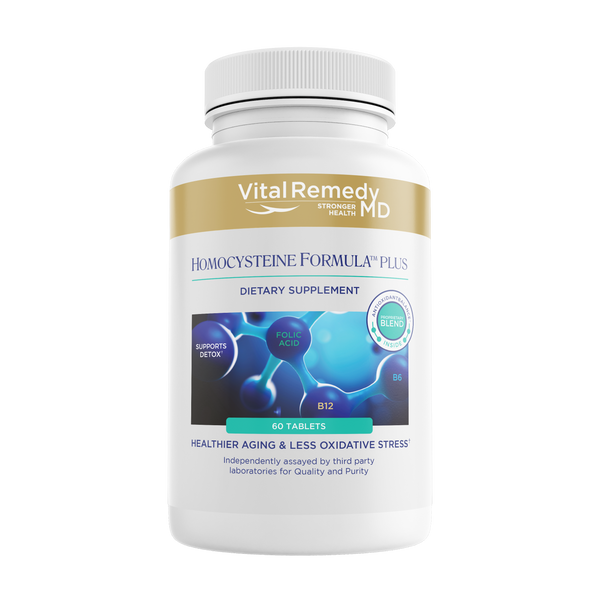 HomocysteineFormula-PLUS: complete support for vascular health. With B-vitamins, CoQ10 and proprietary Antioxidant Blend. 60 caps. Two months supply. FREE SHIPPING