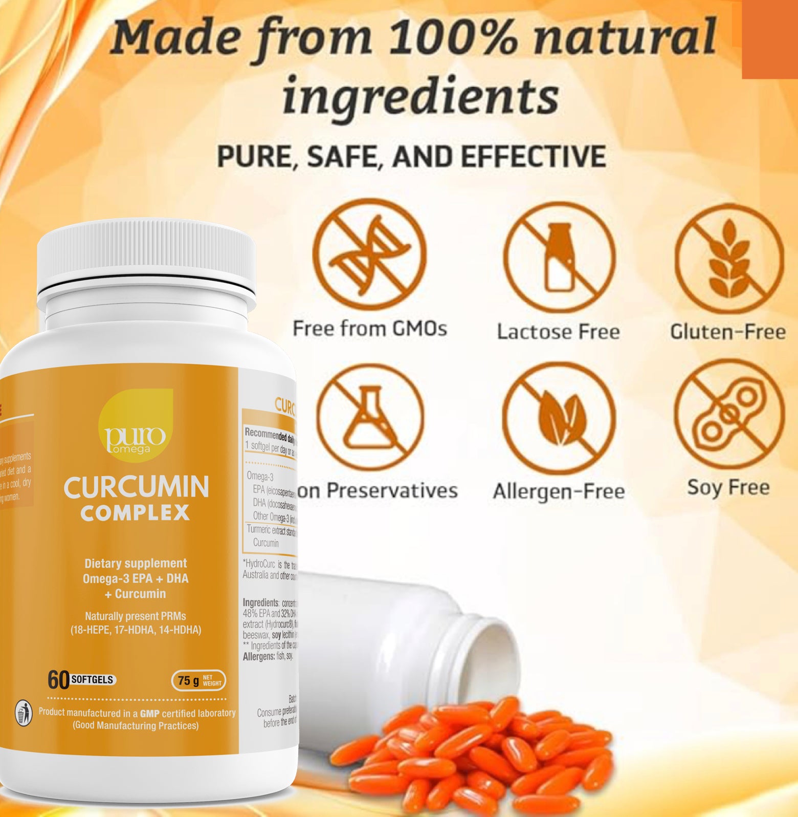Omega-3 + Curcumin. Advanced Anti-Inflammatory Formula.