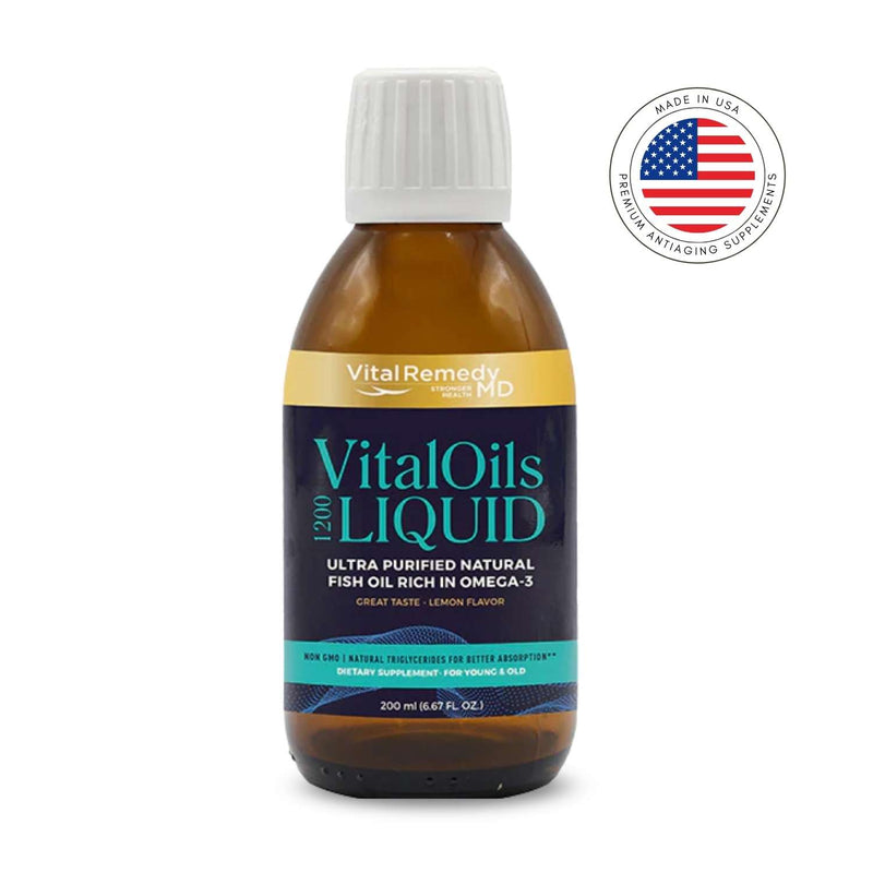 Bestseller #2: VitalOils1200 - LIQUID OMEGA-3, 40 days supply (200 ml), ultra pure. The natural alternative to large fish oil capsules - FREE SHIPPING