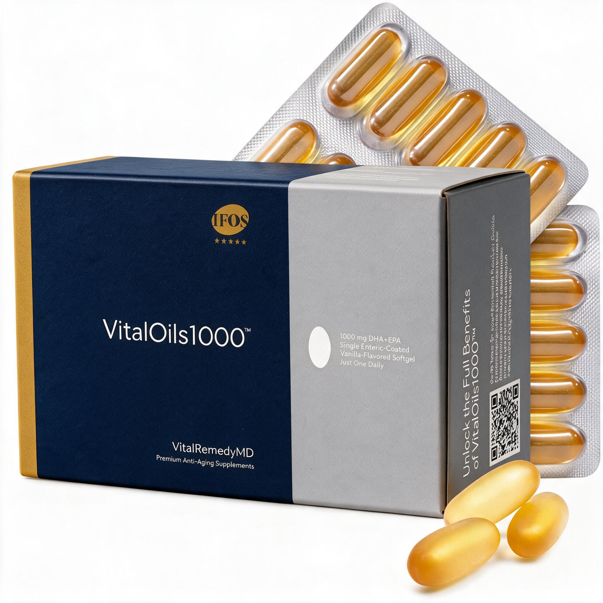 VitalOils1000™ with 95% Omega-3 | Now 60 Softgels!