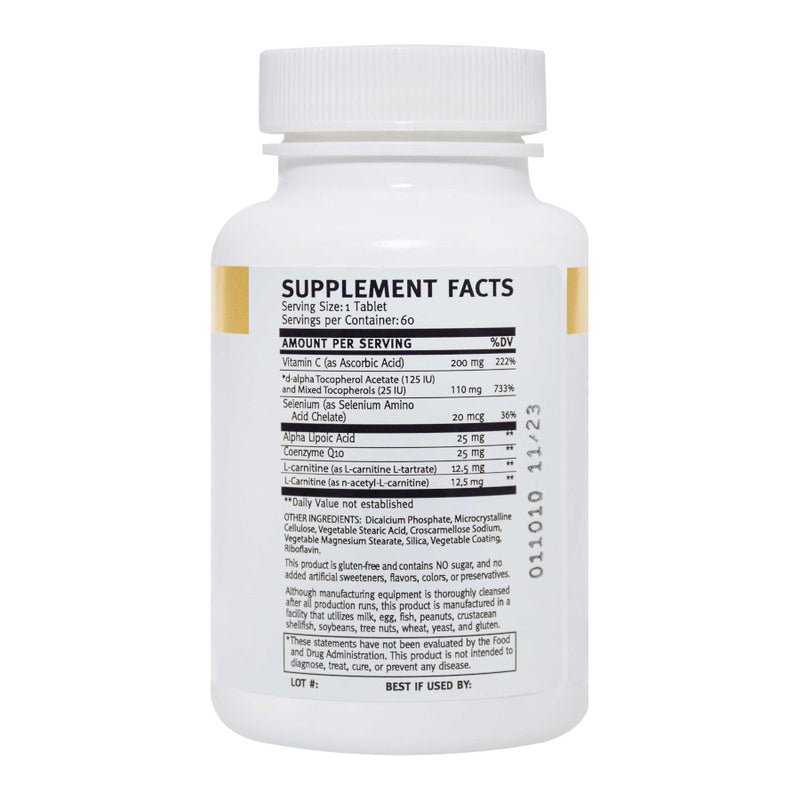 VitalYouth Antioxidant Multivitamin Supplement Facts