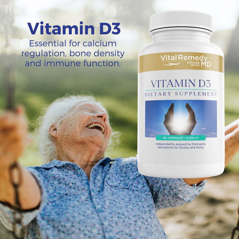 Vegetarian Vitamin D3, 5000 IU, Three months supply (90 capsules) for only $0.37 per day - FREE SHIPPING